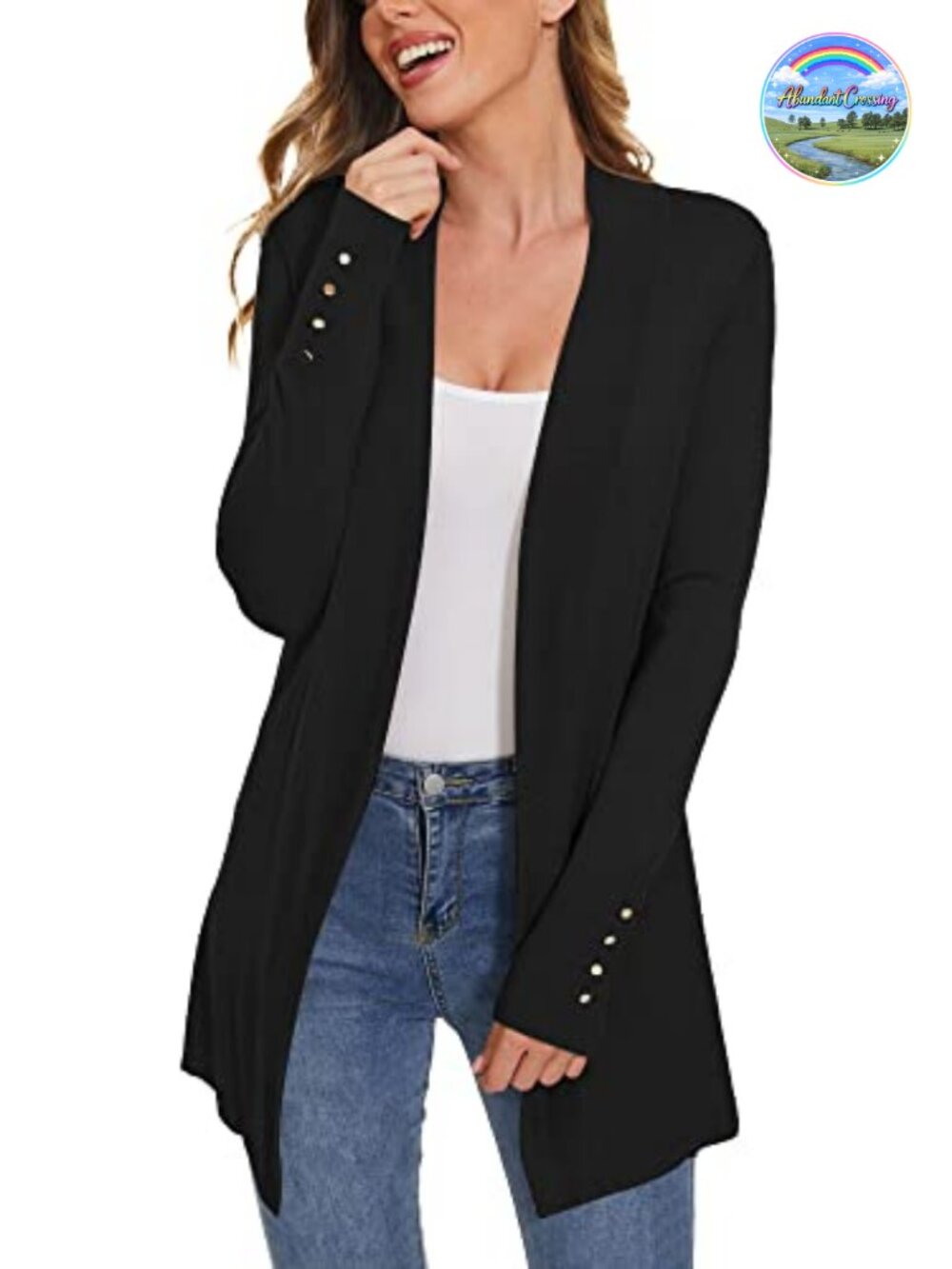 Open Front Long Cardigan Sweater Dressy Casual Lightweight Knit